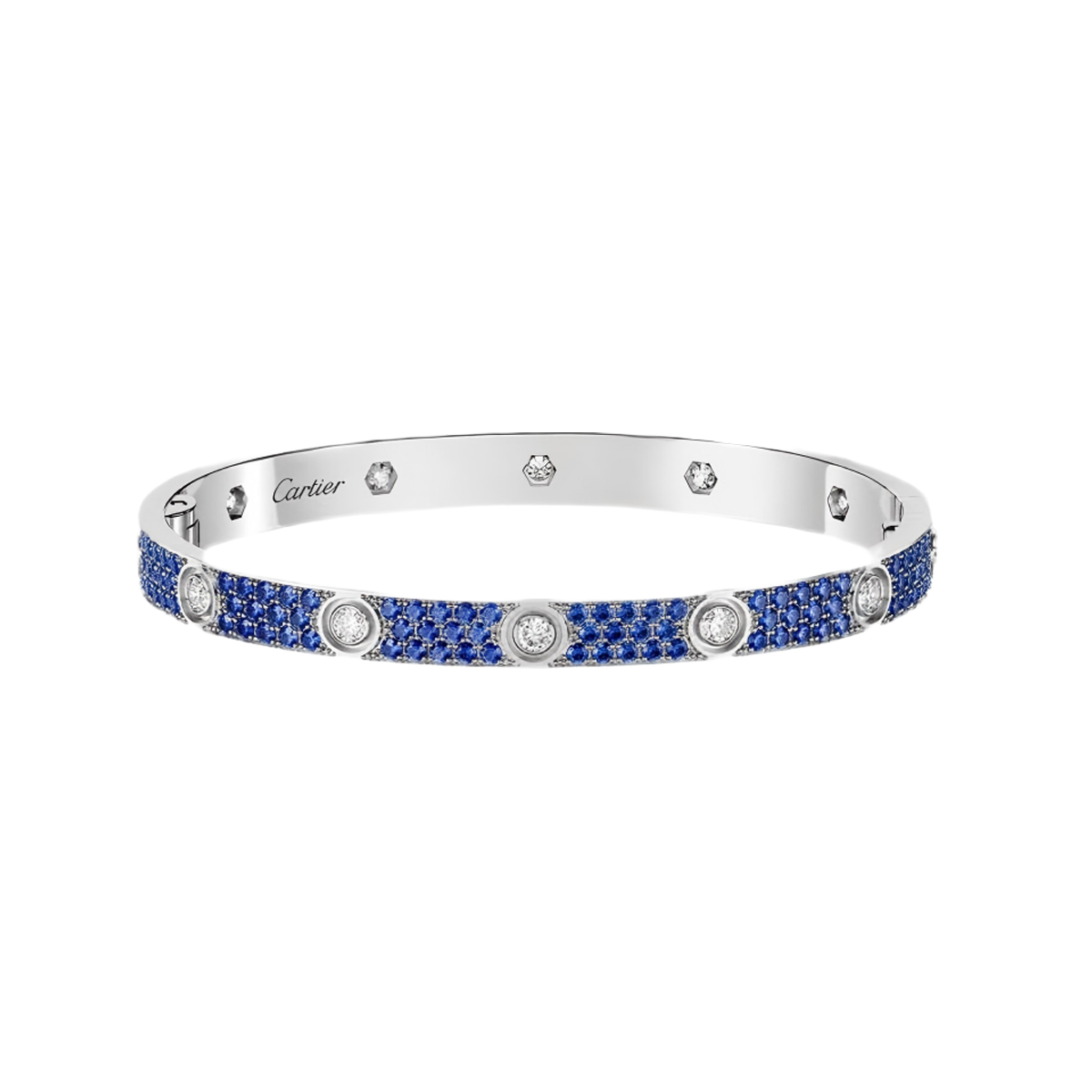 [⭐Lioran]2026 PAVE GEMSTONE LOVE BRACELET 6.1MM 10 DIAMONDS