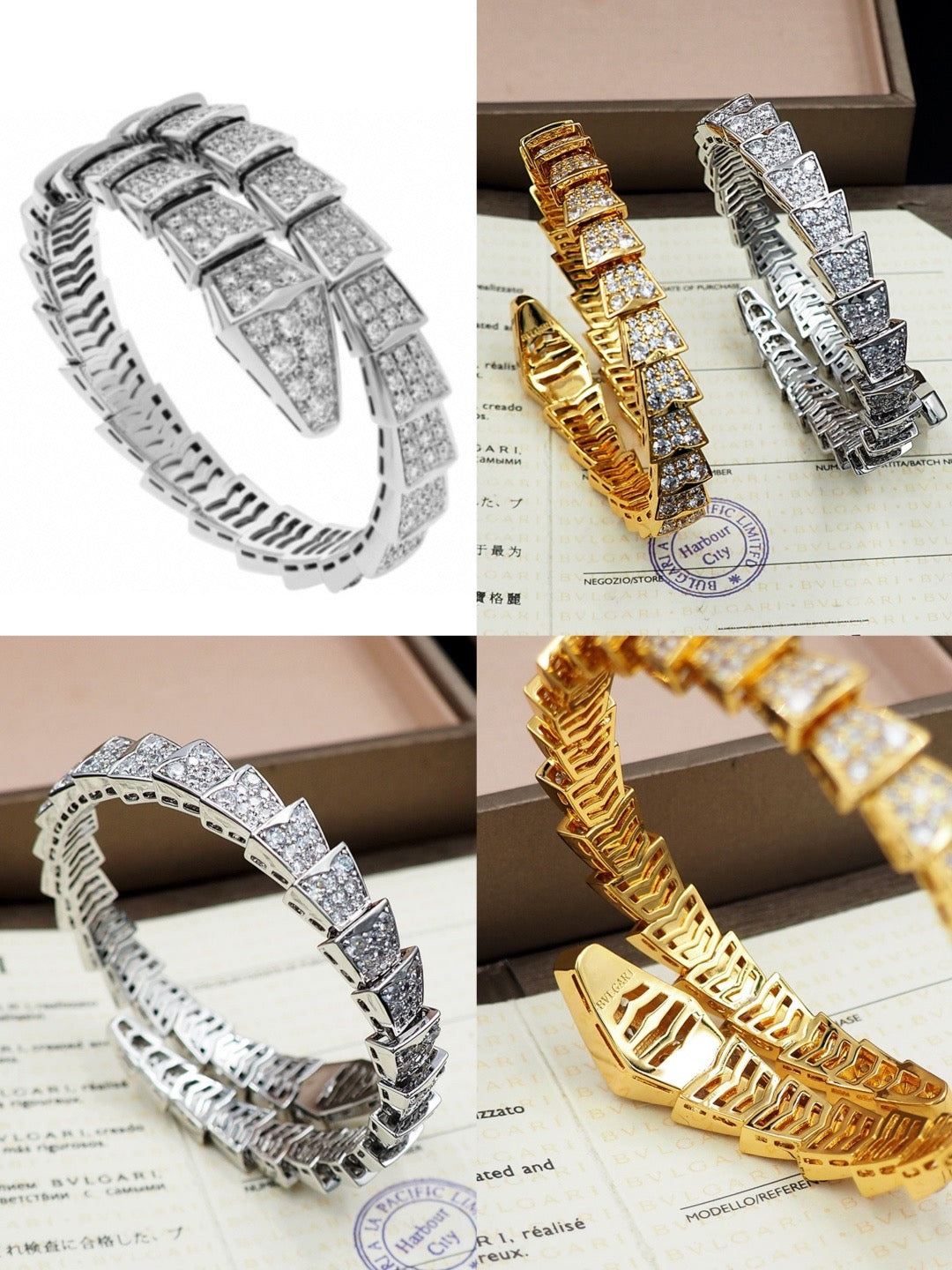 [⭐Lioran]SERPENTI BRACELET 8MM SILVEE DIAMOND