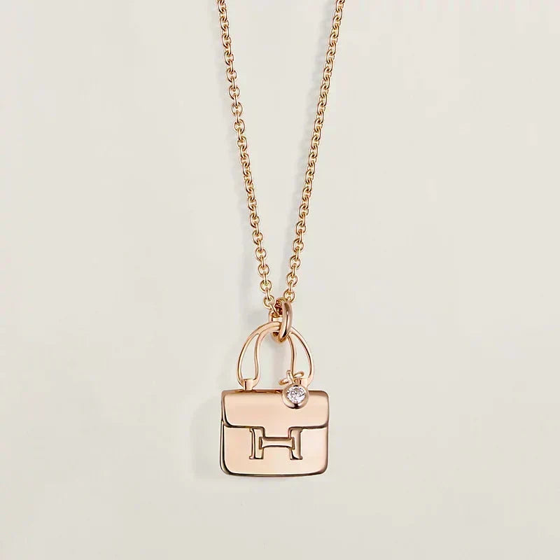 [⭐Lioran]AMULETTE PEDANT ROSE GOLD NECKLACE