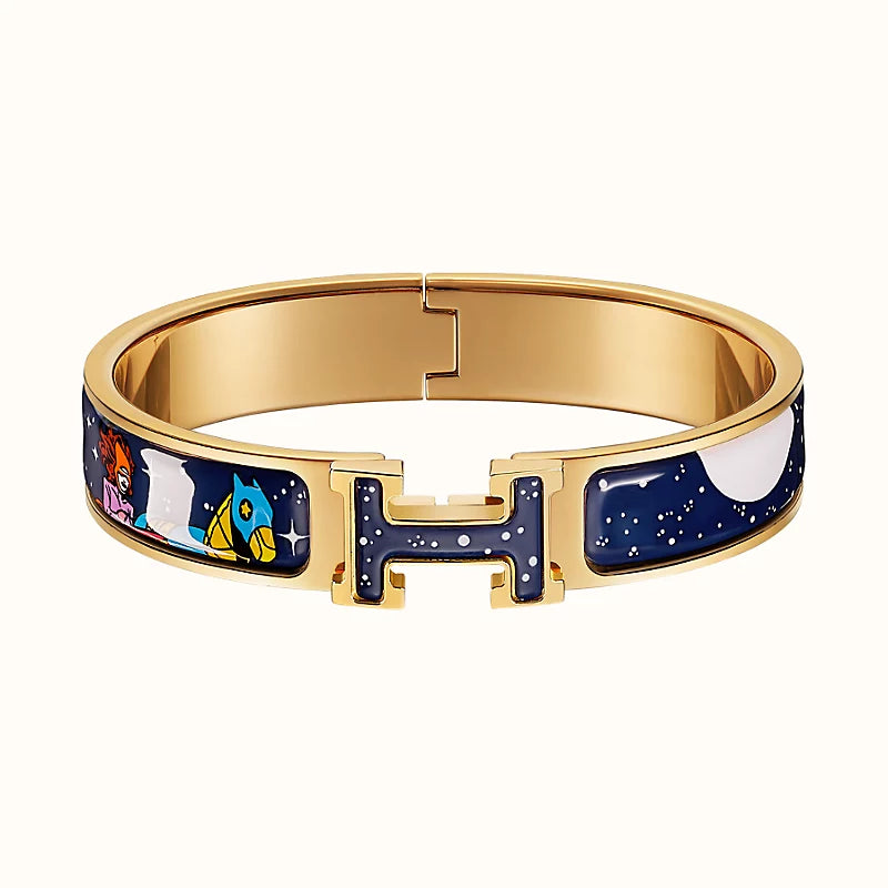 [⭐Lioran]H STAR AND MOON BRACELET 12MM