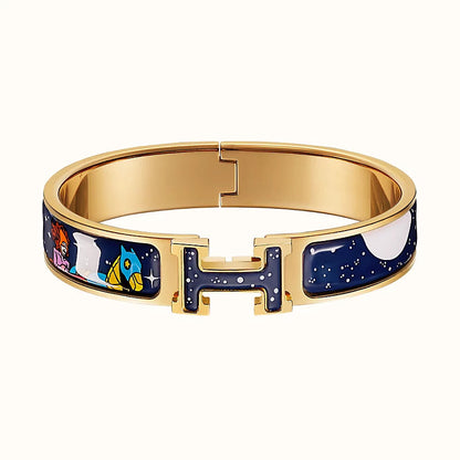 [⭐Lioran]H STAR AND MOON BRACELET 12MM