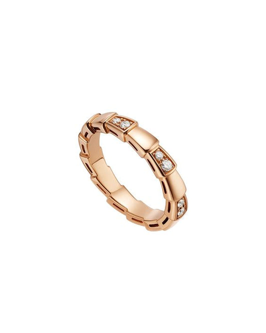 [⭐Lioran]SERPENTI RING PINK GOLD  3MM
