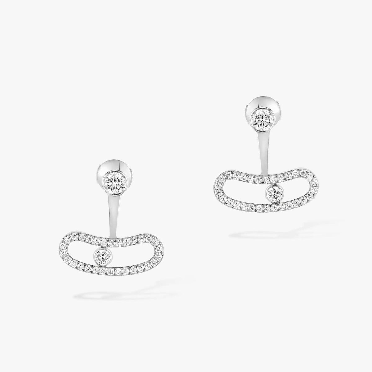 [⭐Lioran]MOVE UNO SILVER DIAMOND EARRINGS