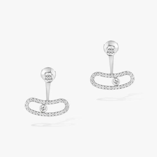 [⭐Lioran]MOVE UNO SILVER DIAMOND EARRINGS