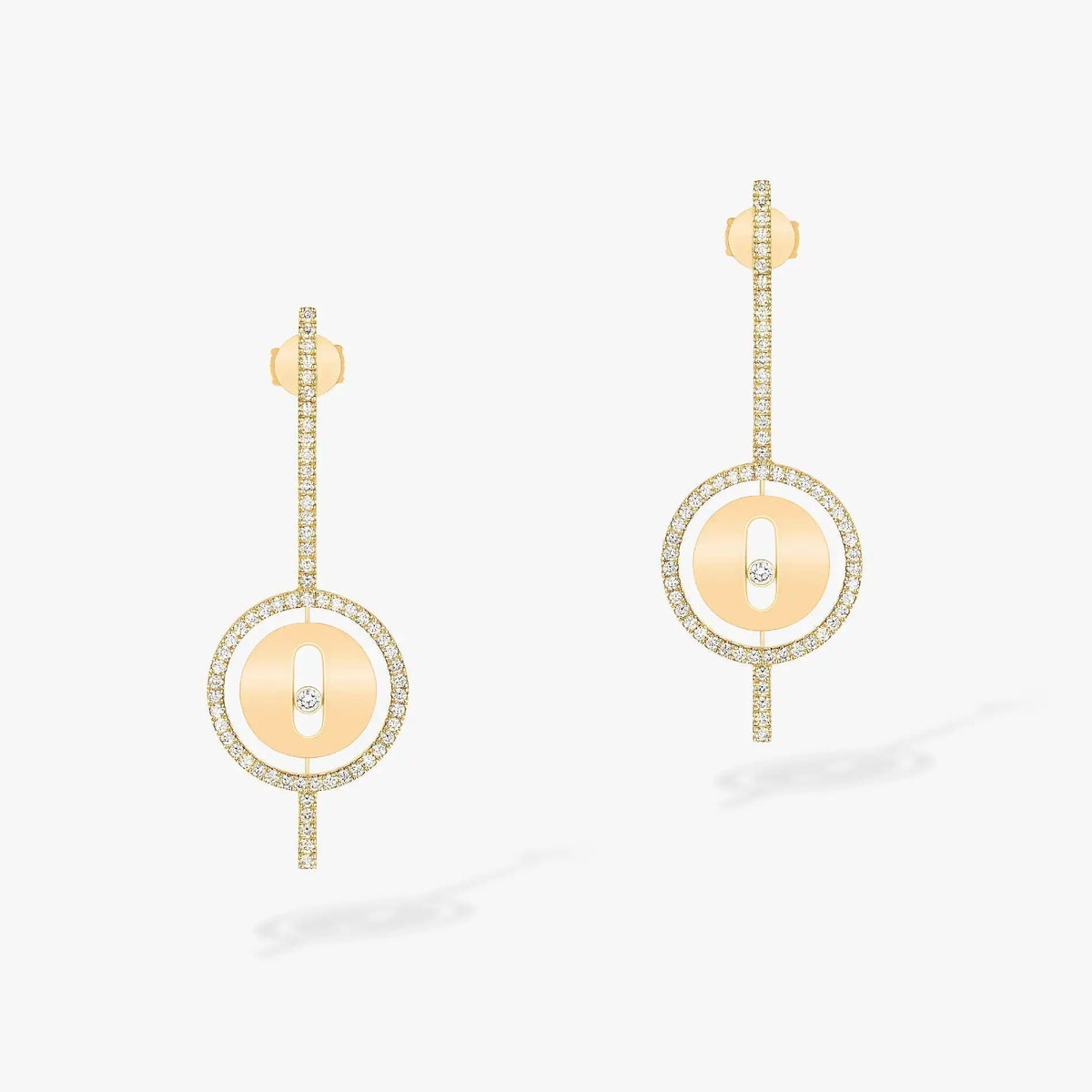 [⭐Lioran]Demo MOVE ARROW PINK GOLD DIAMOND EARRINGS