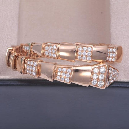 [⭐Lioran]SERPENTI BRACELET PINK GOLD DIAMOND