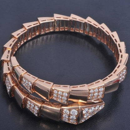 [⭐Lioran]SERPENTI BRACELET PINK GOLD DIAMOND