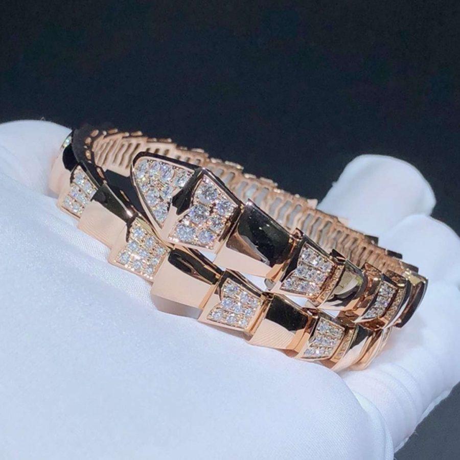 [⭐Lioran]SERPENTI BRACELET PINK GOLD DIAMOND