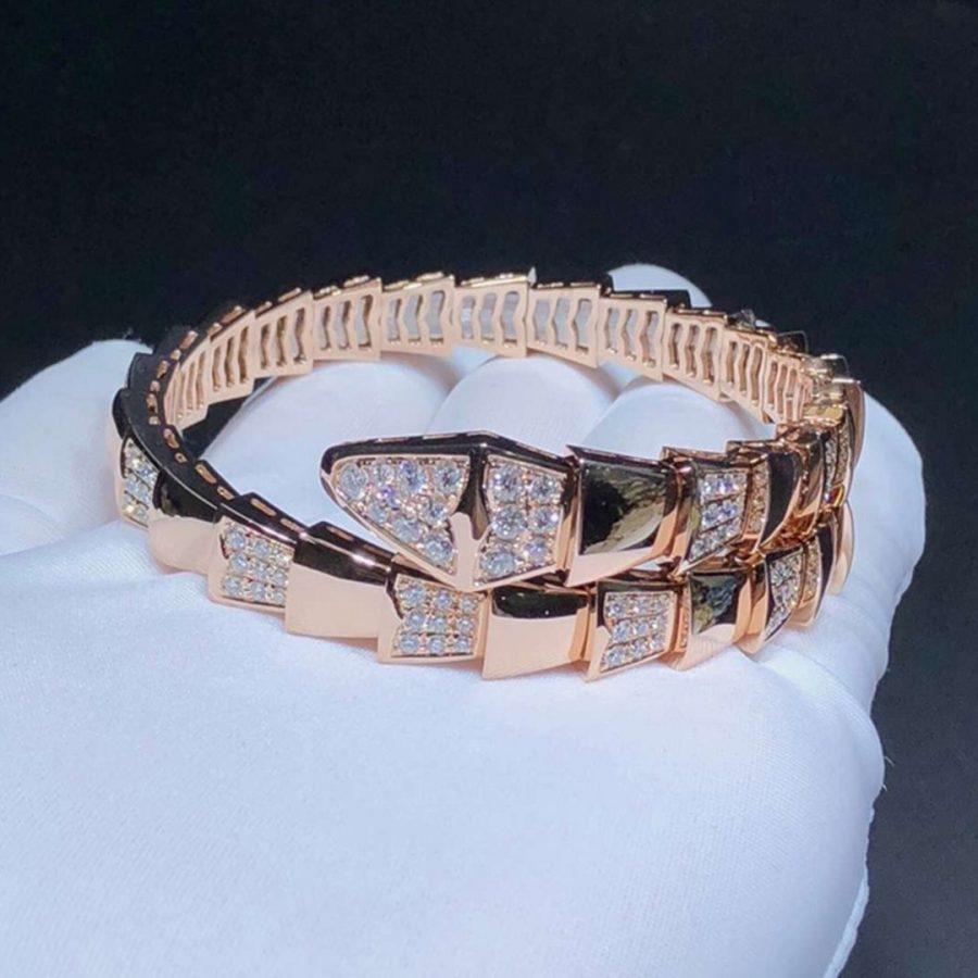 [⭐Lioran]SERPENTI BRACELET PINK GOLD DIAMOND