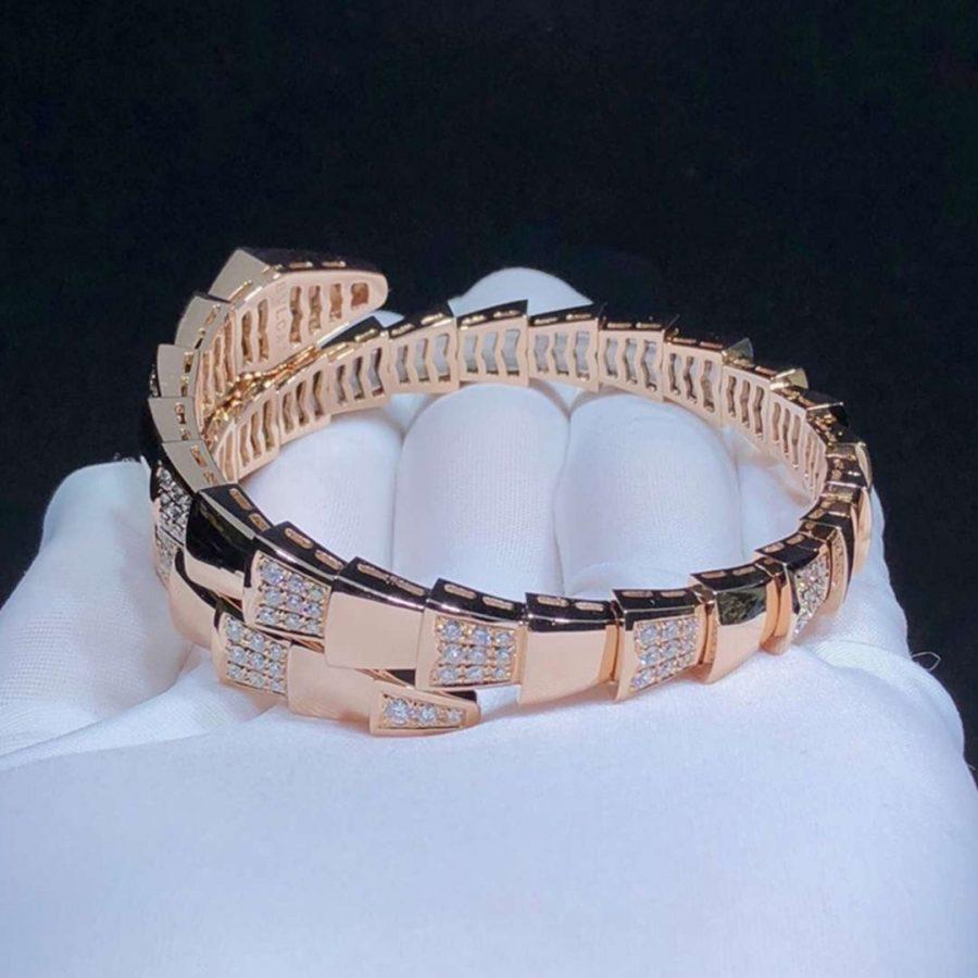[⭐Lioran]SERPENTI BRACELET PINK GOLD DIAMOND