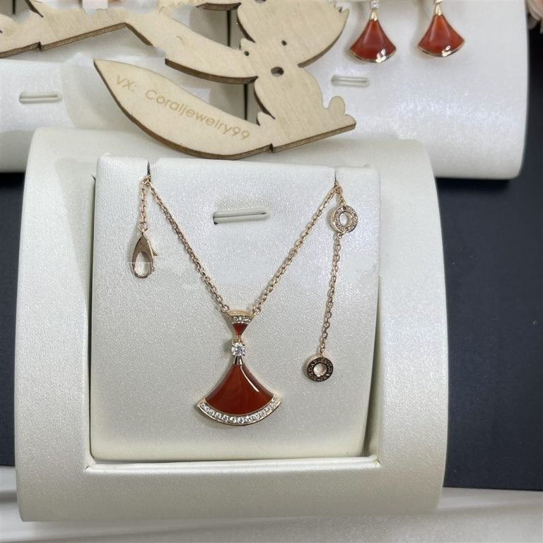 [⭐Lioran]DREAM NECKLACE CARNELIAN DIAMOND