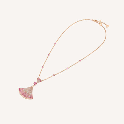 [⭐Lioran]DREAM NECKLACK DIAMOND PINK GOLD