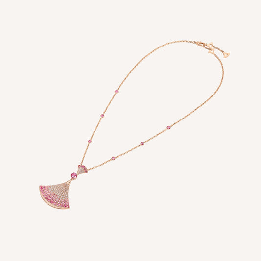 [⭐Lioran]DREAM NECKLACK DIAMOND PINK GOLD