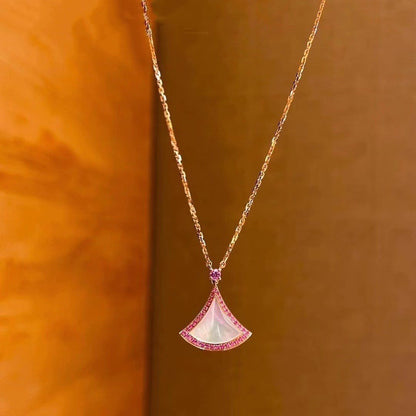 [⭐Lioran]DREAM NECKLACE MOP DIAMOND PINK