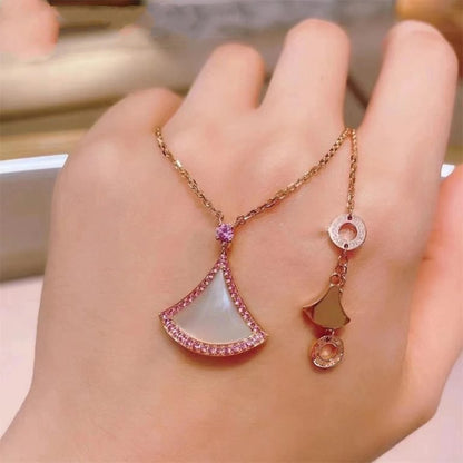 [⭐Lioran]DREAM NECKLACE MOP DIAMOND PINK