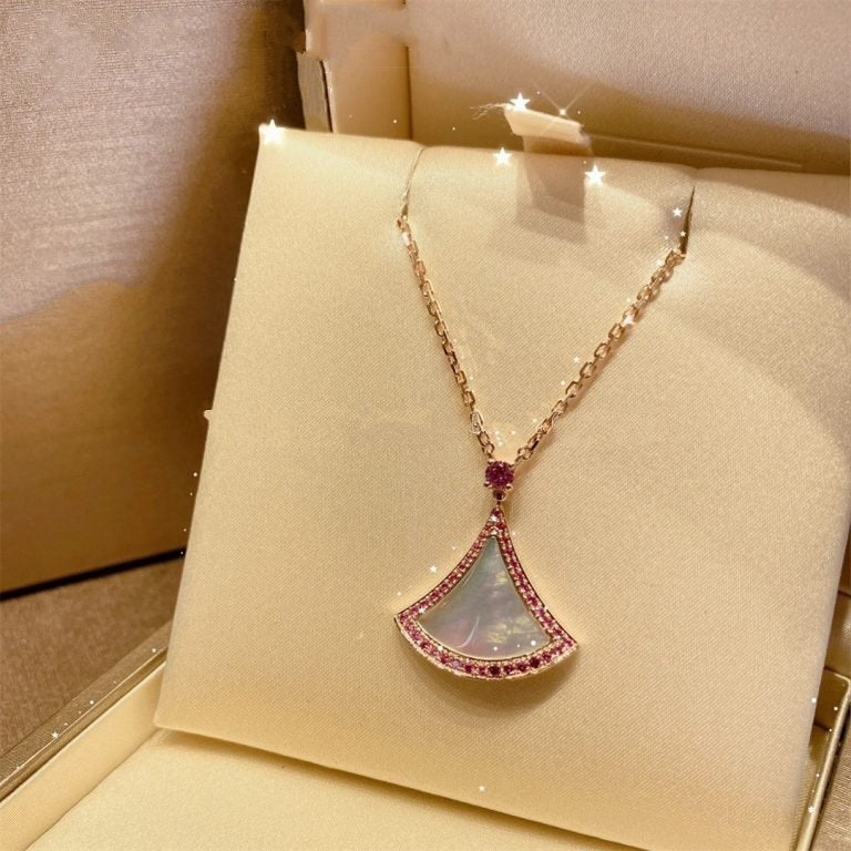 [⭐Lioran]DREAM NECKLACE MOP DIAMOND PINK