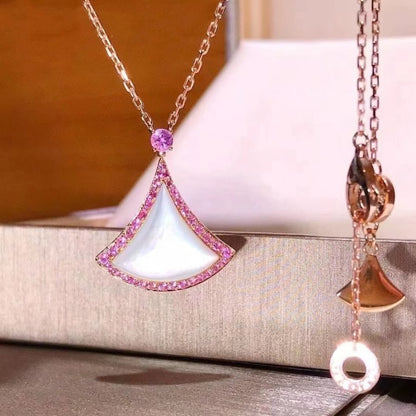 [⭐Lioran]DREAM NECKLACE MOP DIAMOND PINK