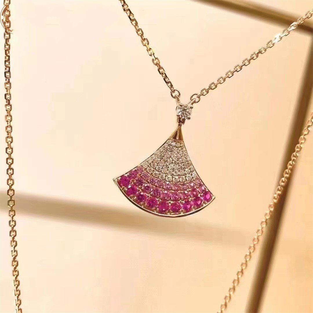 [⭐Lioran]DREAM NECKLACE PINK GOLD PINK DIAMOND