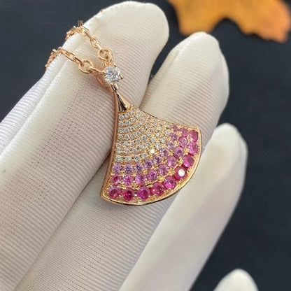 [⭐Lioran]DREAM NECKLACE PINK GOLD PINK DIAMOND