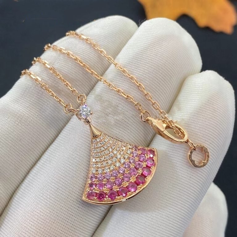 [⭐Lioran]DREAM NECKLACE PINK GOLD PINK DIAMOND