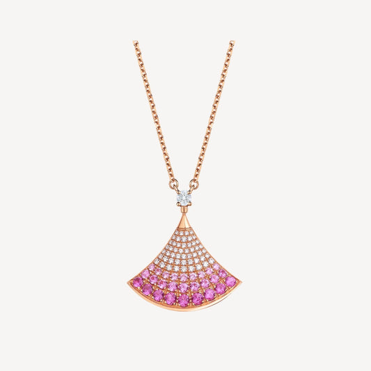 [⭐Lioran]DREAM NECKLACE PINK GOLD PINK DIAMOND