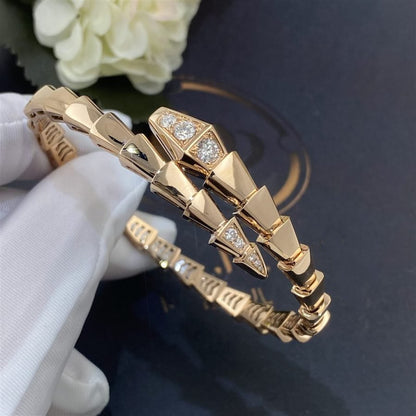 [⭐Lioran]SERPENTI BRACELET DIAMONDS PINK GOLD