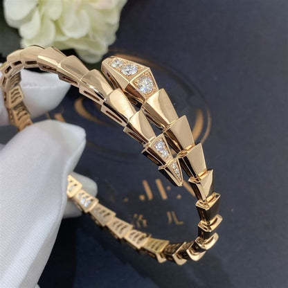 [⭐Lioran]SERPENTI BRACELET DIAMONDS PINK GOLD