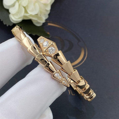 [⭐Lioran]SERPENTI BRACELET DIAMONDS PINK GOLD