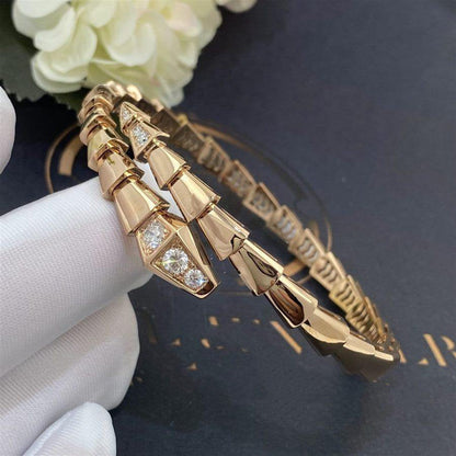 [⭐Lioran]SERPENTI BRACELET DIAMONDS PINK GOLD