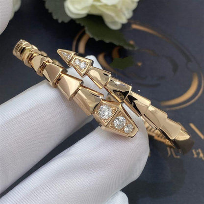 [⭐Lioran]SERPENTI BRACELET DIAMONDS PINK GOLD