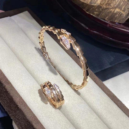 [⭐Lioran]SERPENTI BRACELET DIAMONDS PINK GOLD