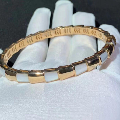 [⭐Lioran]SERPENTI BRACELET PINK GOLD MOP