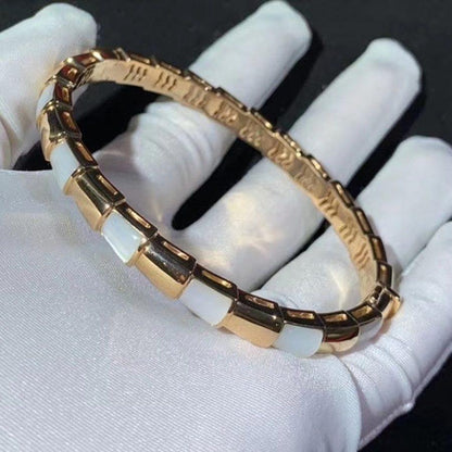[⭐Lioran]SERPENTI BRACELET PINK GOLD MOP