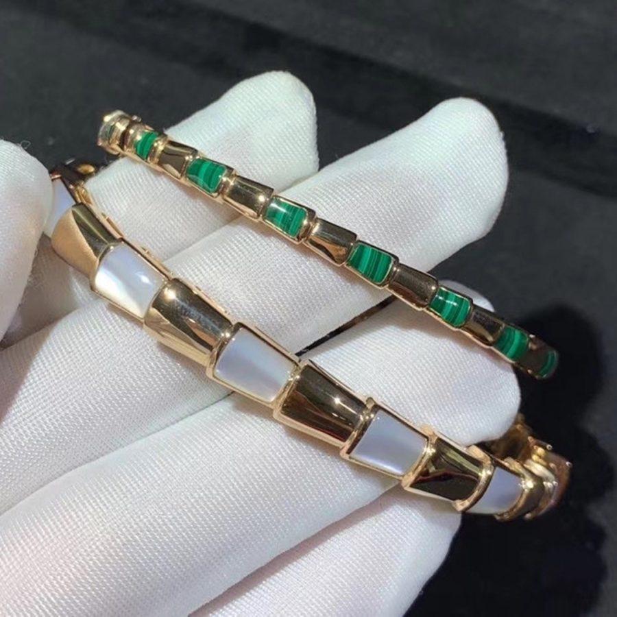 [⭐Lioran]SERPENTI BRACELET PINK GOLD MOP