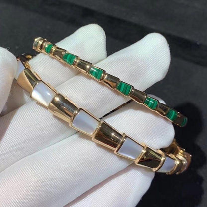 [⭐Lioran]SERPENTI BRACELET PINK GOLD MOP