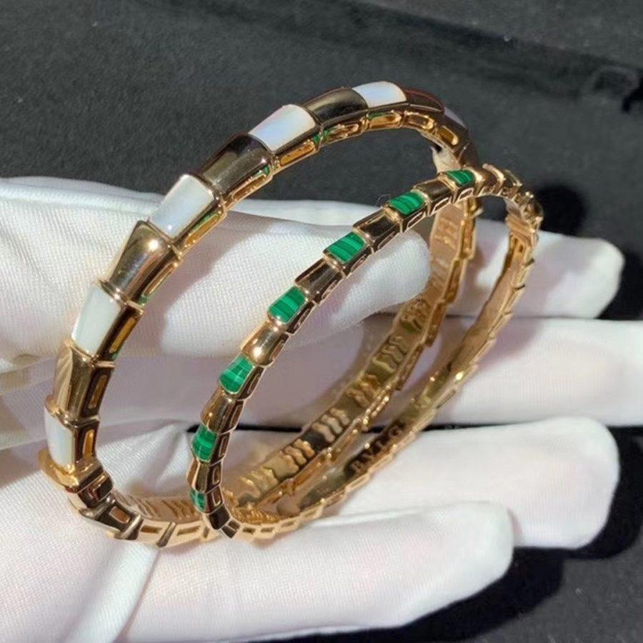 [⭐Lioran]SERPENTI BRACELET PINK GOLD MOP