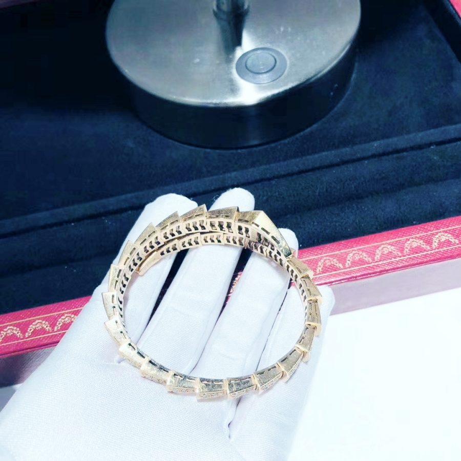 [⭐Lioran]SERPENTI BRACELET 8MM PINK GOLD DIAMOND