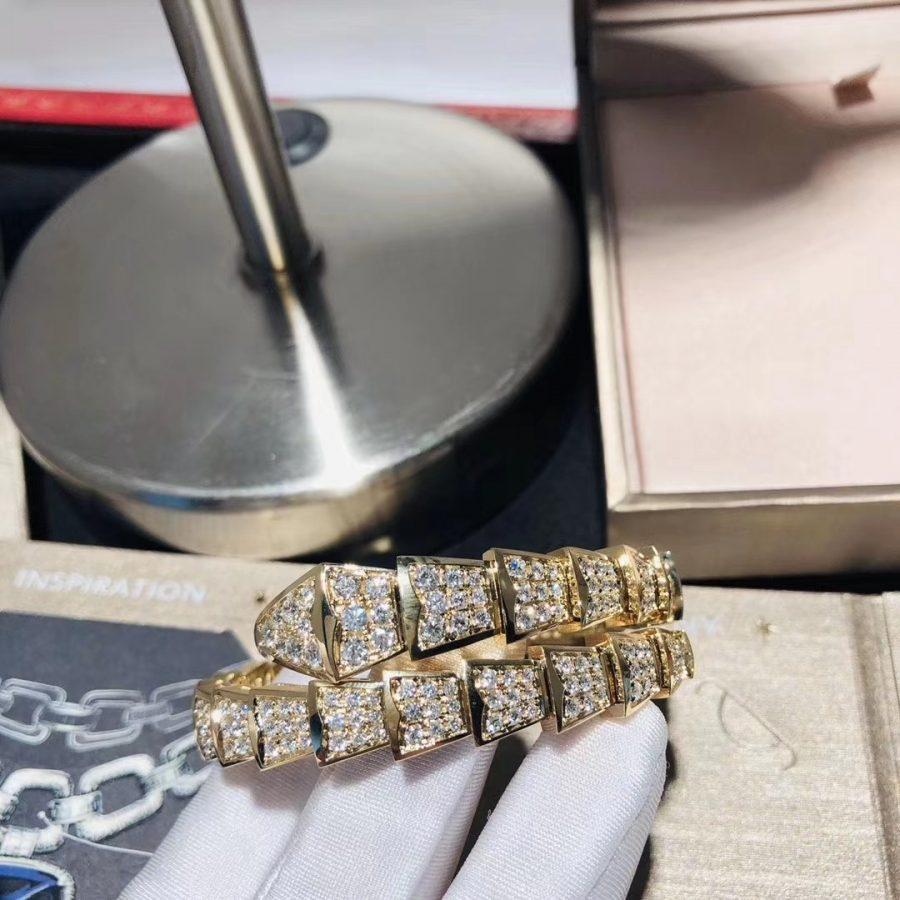 [⭐Lioran]SERPENTI BRACELET 8MM GOLD DIAMOND