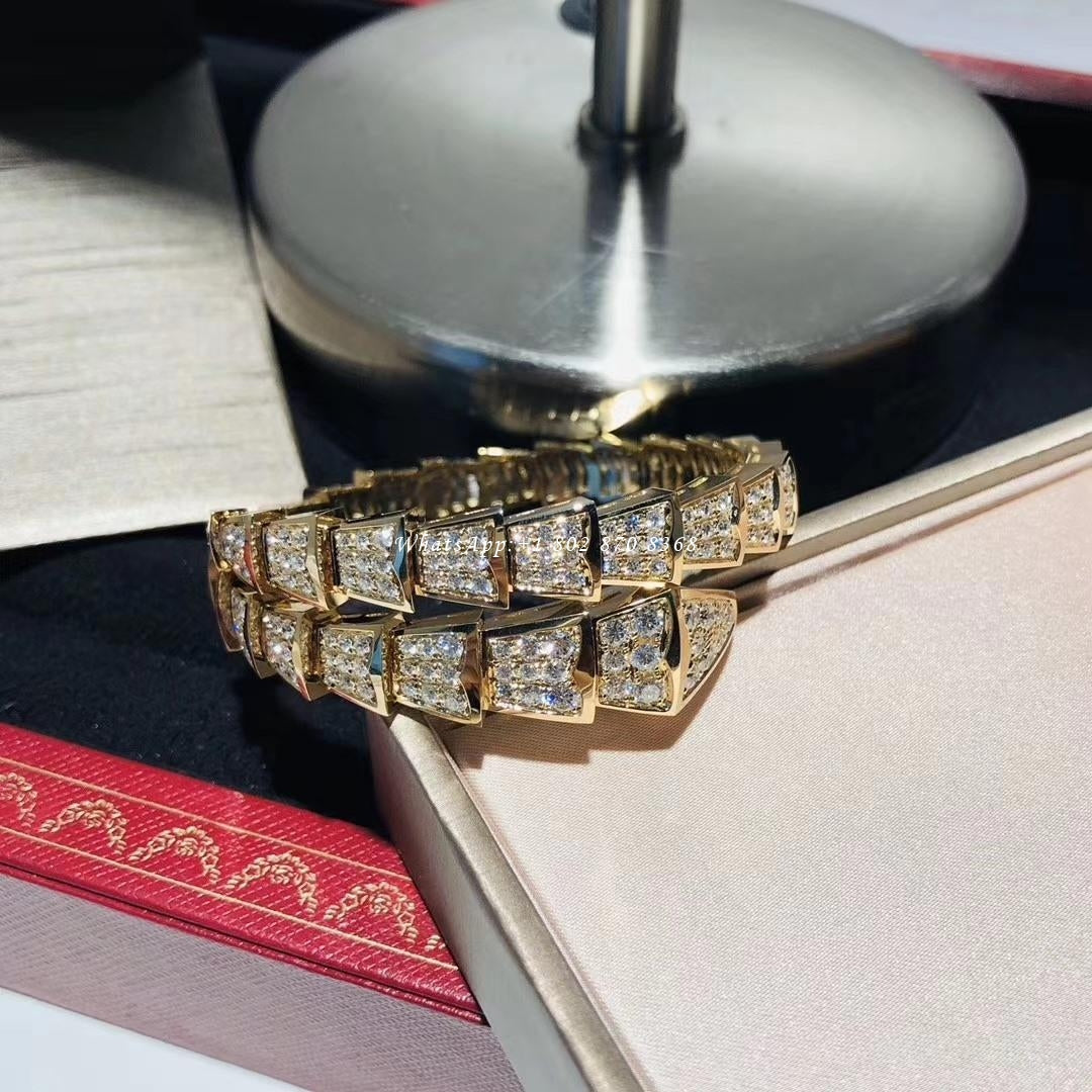 [⭐Lioran]SERPENTI BRACELET 8MM GOLD DIAMOND
