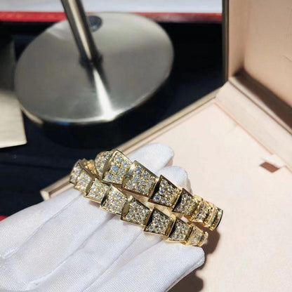 [⭐Lioran]SERPENTI BRACELET 8MM GOLD DIAMOND