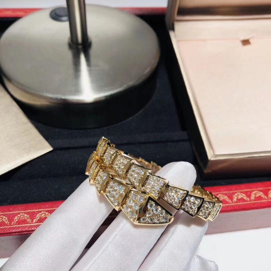 [⭐Lioran]SERPENTI BRACELET 8MM GOLD DIAMOND