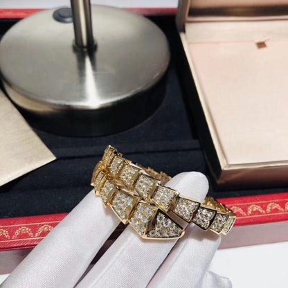 [⭐Lioran]SERPENTI BRACELET 8MM GOLD DIAMOND