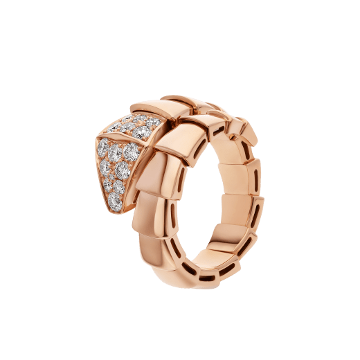 [⭐Lioran]SERPENTI RING PINK GOLD DIAMOND