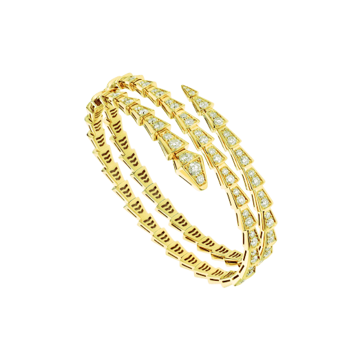 [⭐Lioran]SERPENTI BRACELET GOLD DIAMOND DOUBLE ROW