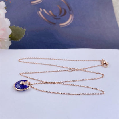 [⭐Lioran]AMULETTE ROSE GOLD AGATE NECKLACE