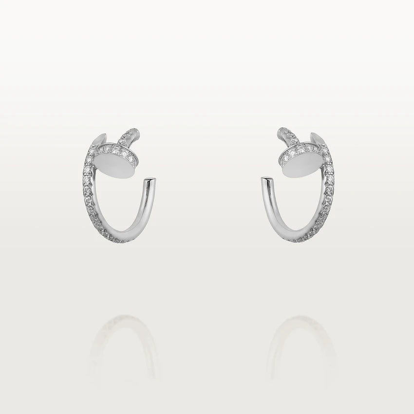 [⭐Lioran]JUSTE EARRINGS 12.75MM SILVER DIAMOND