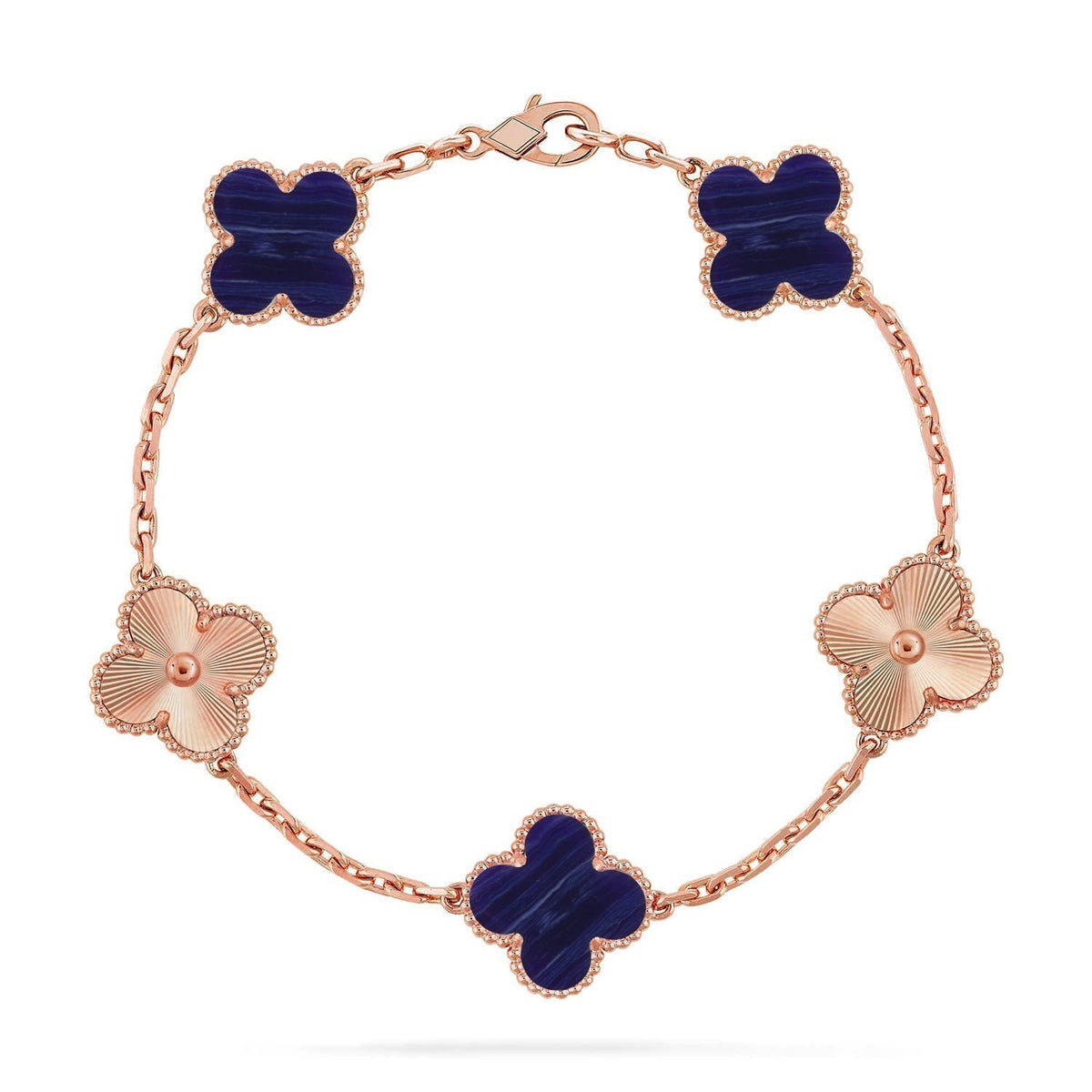 [⭐Lioran]CLOVER 5 MOTIF PURPLE STRIPES BRACELET COLLECTION