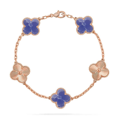 [⭐Lioran]CLOVER 5 MOTIF BLUE VEINS BRACELET COLLECTION