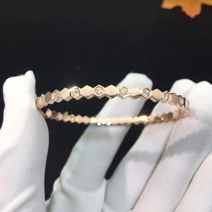 [⭐Lioran]BEE LOVE PINK GOLD DIAMOND BRACELET