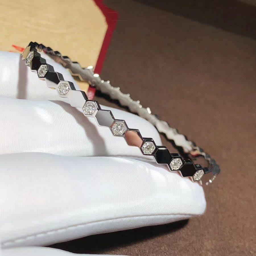 [⭐Lioran]BEE LOVE SILVER DIAMOND BRACELET
